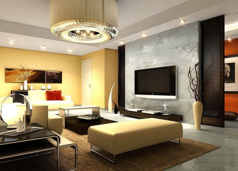 Lighting living room in a modern style