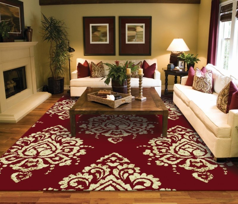 Carpets in the interior of the living room