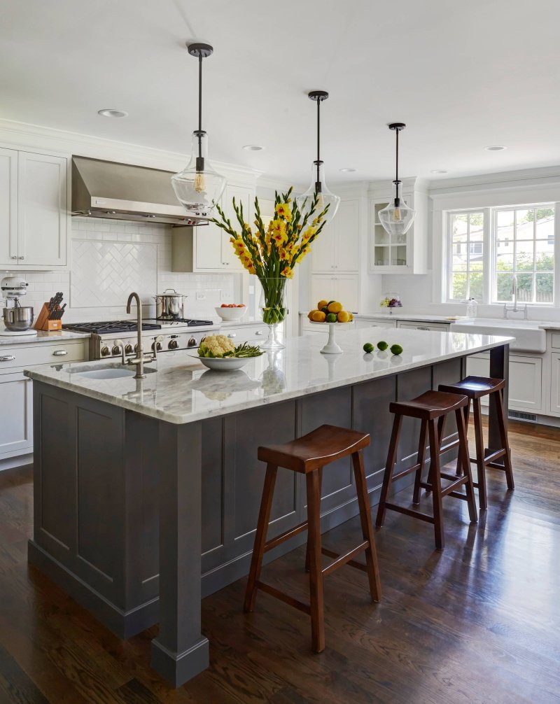 Kitchen interior with the island