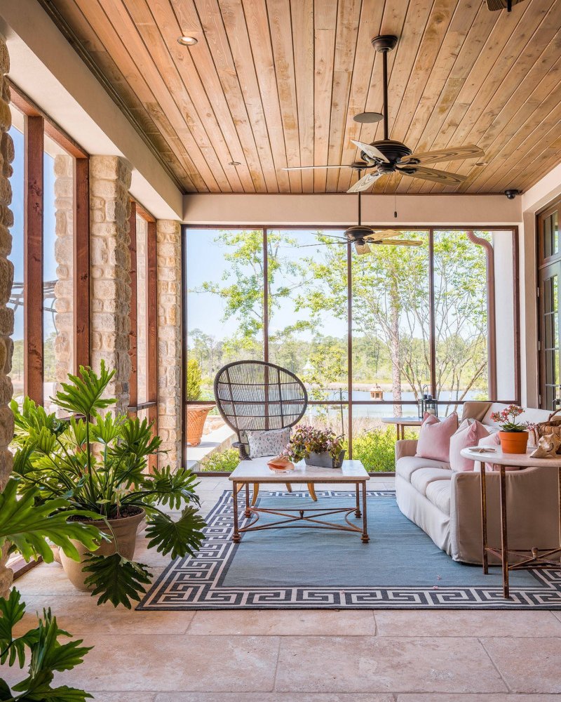 Glazed veranda in a private house