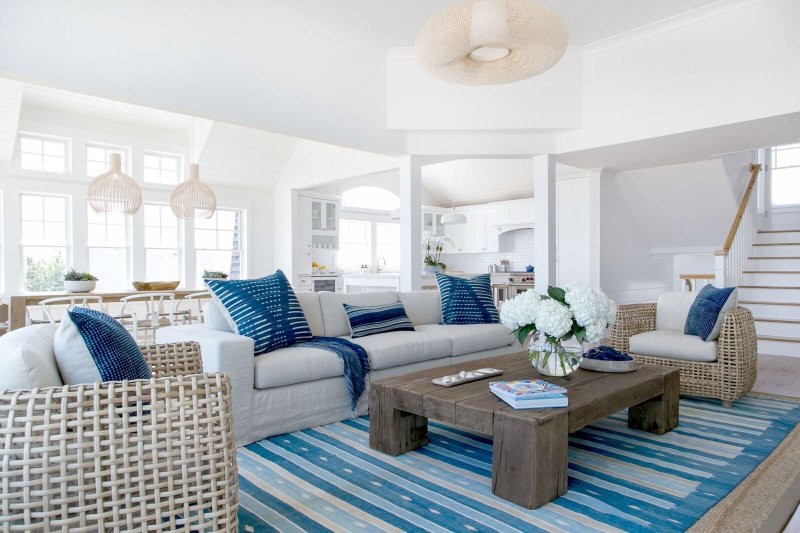 Living room in beach style