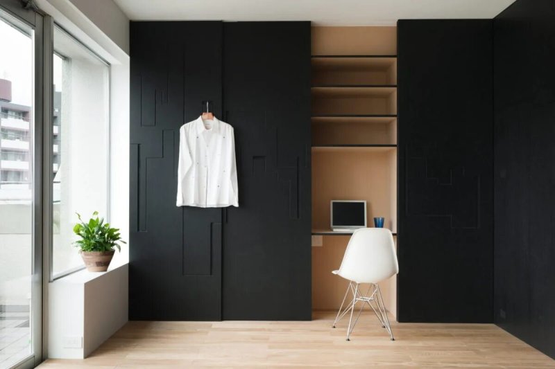 Wardrobe in the style of minimalism