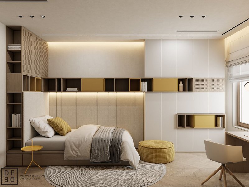 The interior of the apartment is design