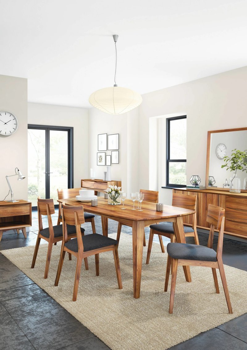 Dining table from an array of oak