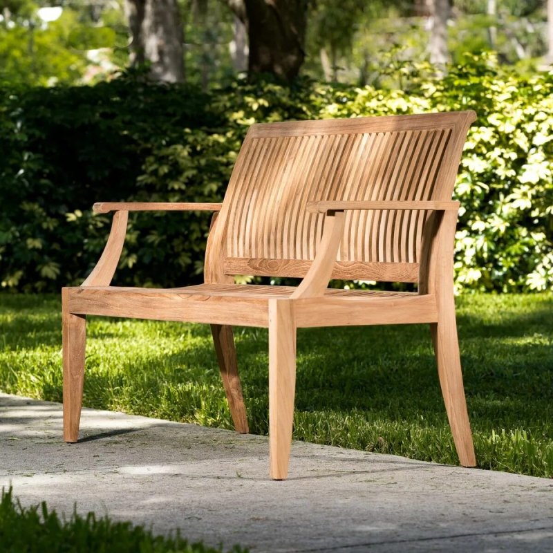 Modern wooden benches