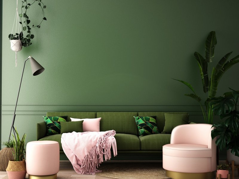 Smoky green walls of walls