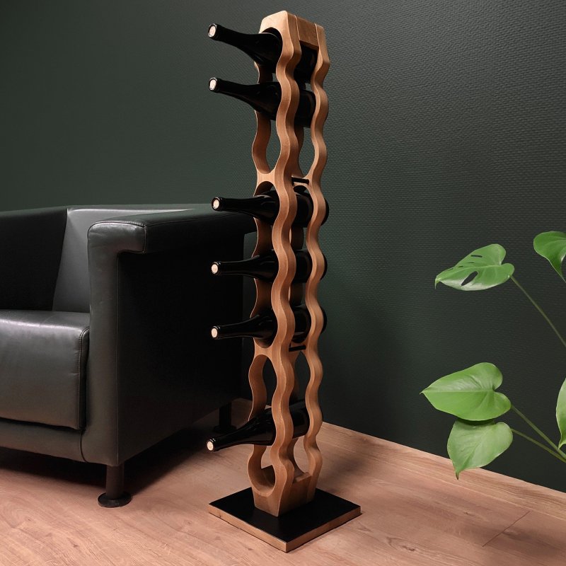 Wooden stand for wine