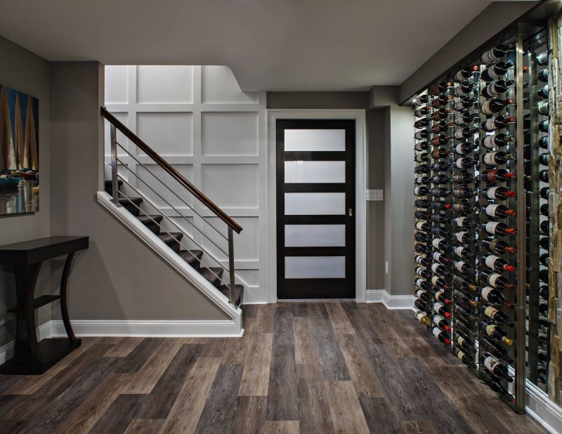 Wine cabinet under the stairs