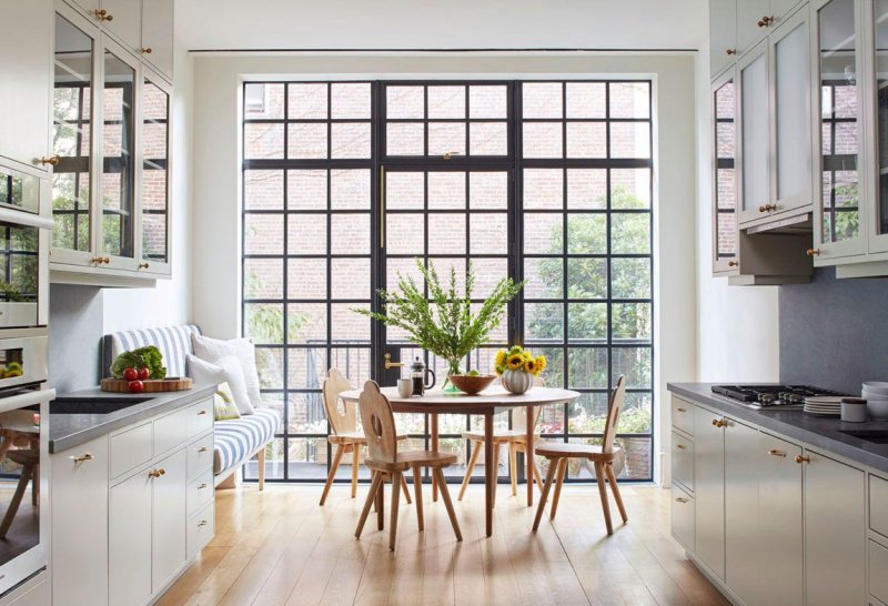 Kitchen interior with a window