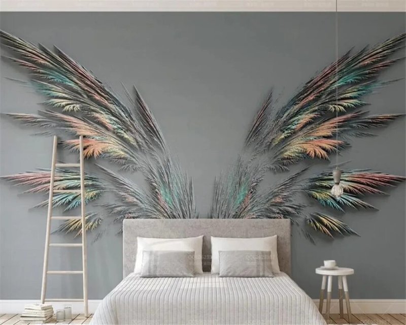 Feathers on the wall