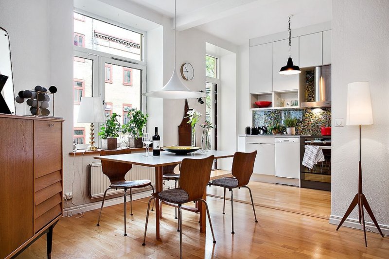 The interior of a small apartment