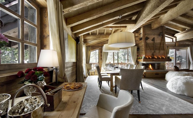 Alpine chalet interior