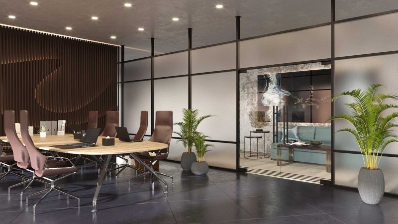 Glass partition