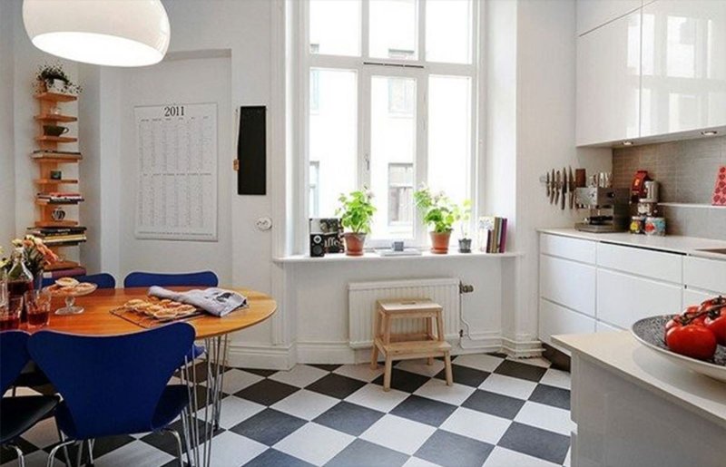 Small kitchen in the Scandinavian style