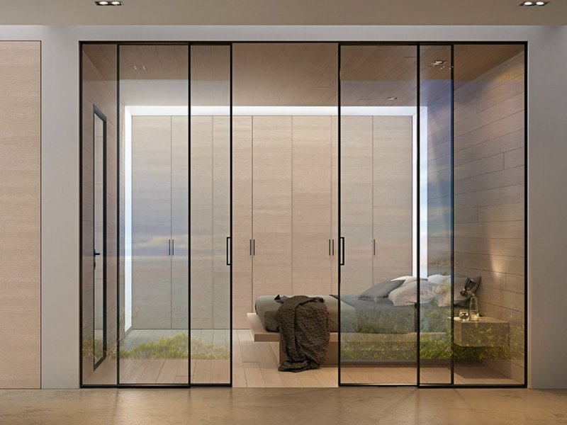 Large glass doors