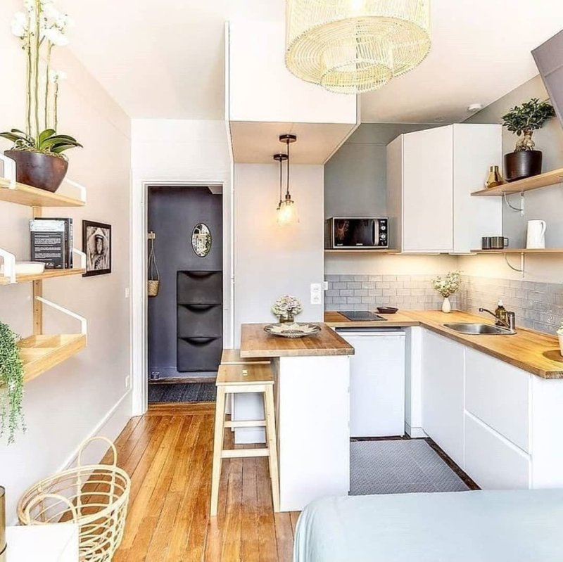 Kitchen in a small apartment