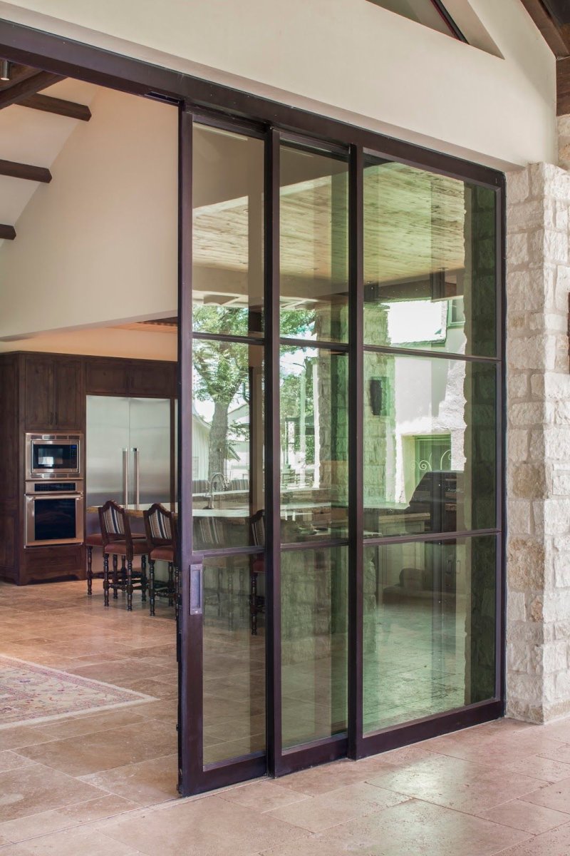 Glass sliding door