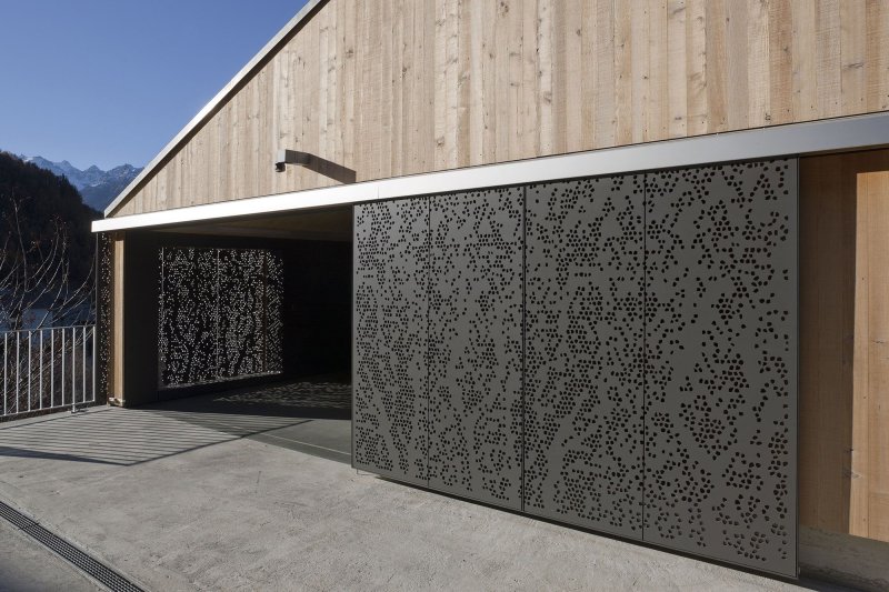 Perforated facade HPL panels