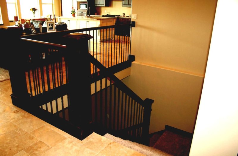 Wooden fences for stairs