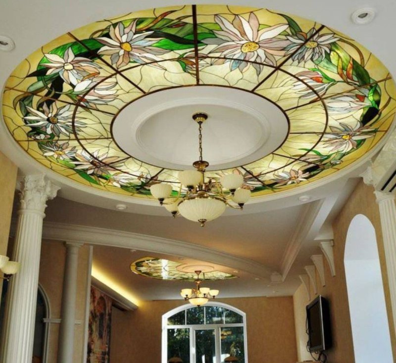 Tiffany ceiling stained glass