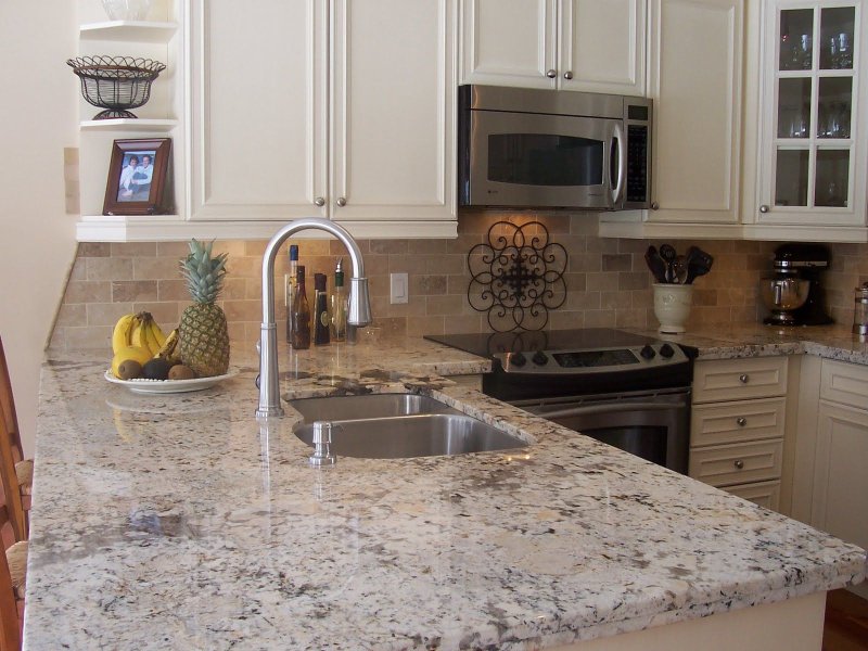 Kitchen countertop granite Kashmir White