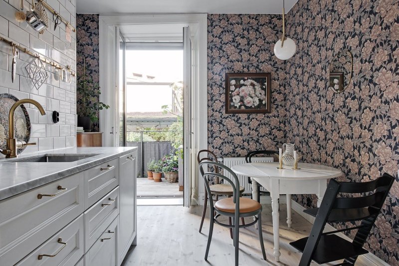 A selection of wallpaper for the kitchen