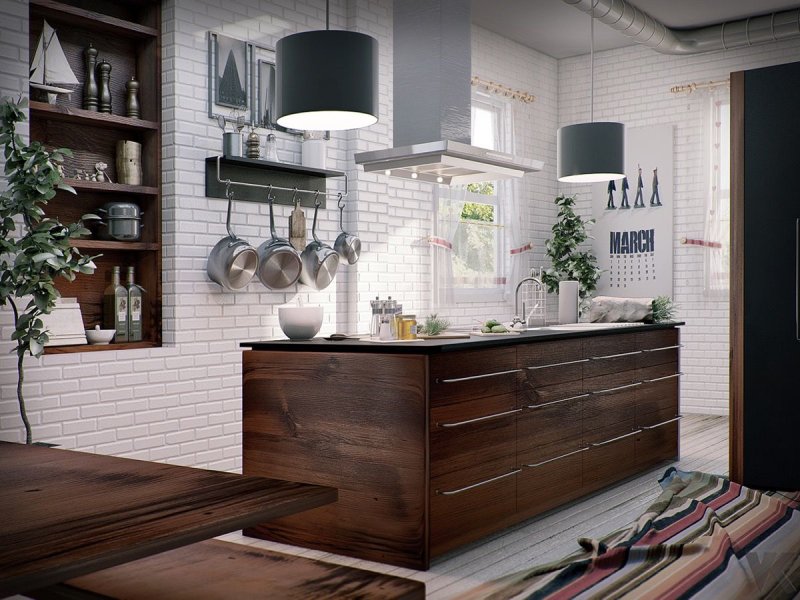 Scandinavian style in the interior of the kitchen