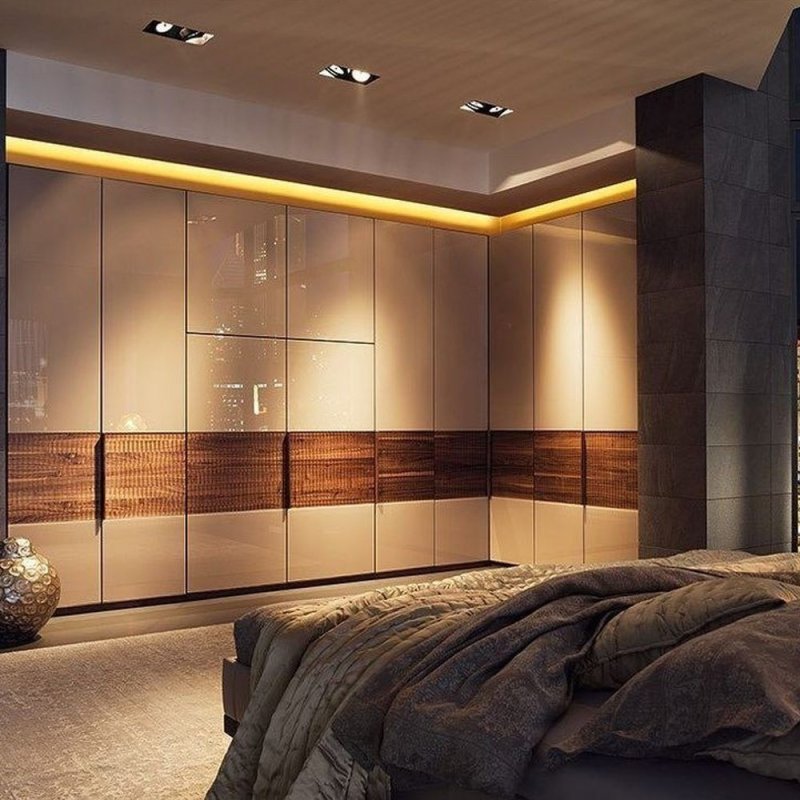 Stylish cabinet in a modern style bedroom