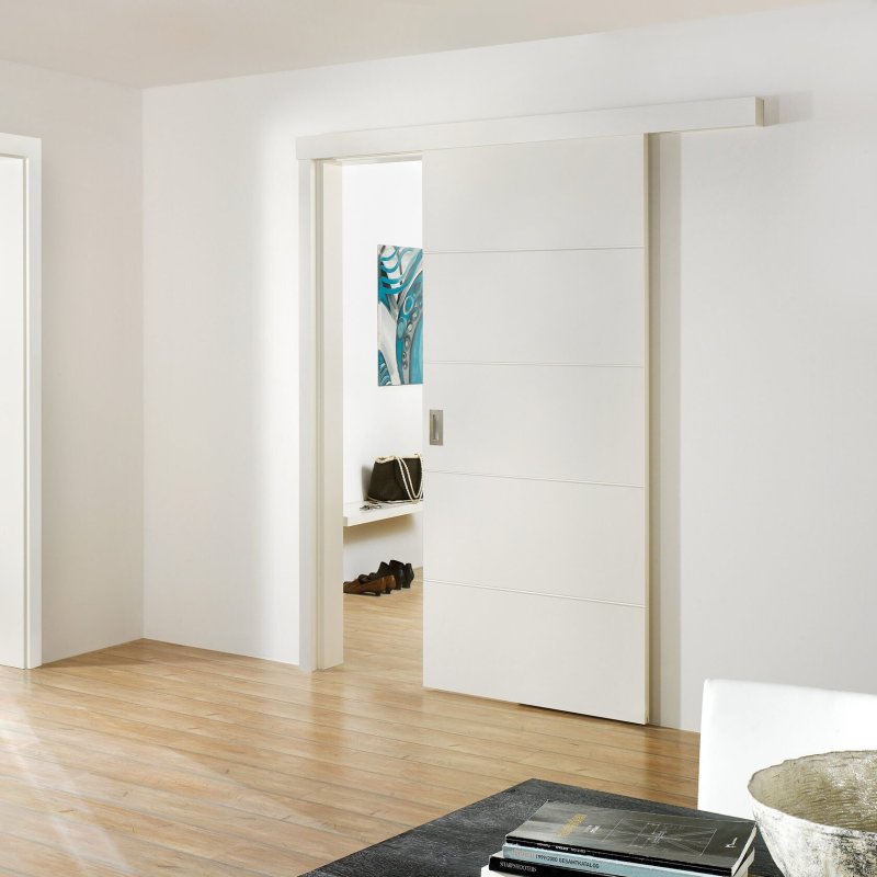 Interior white door