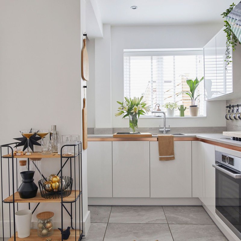 Small kitchen in the Scandinavian style