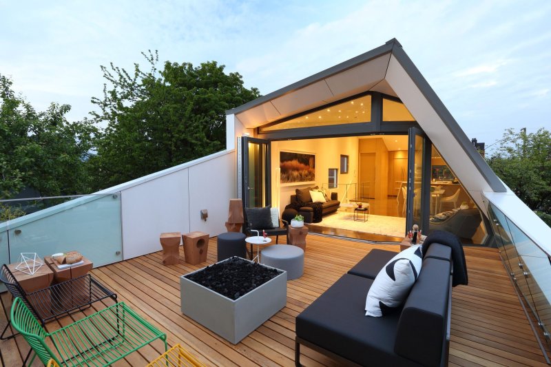 Terrace on the roof of a private house