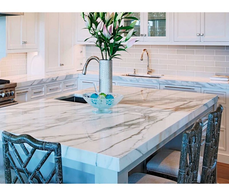 Marble countertop for the kitchen