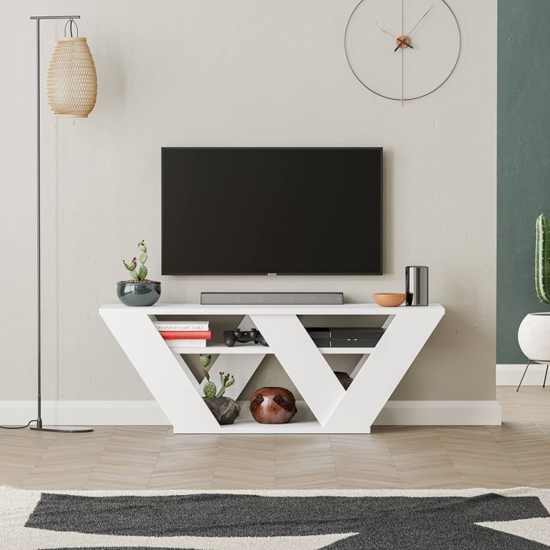 Tumble for TV with shelves