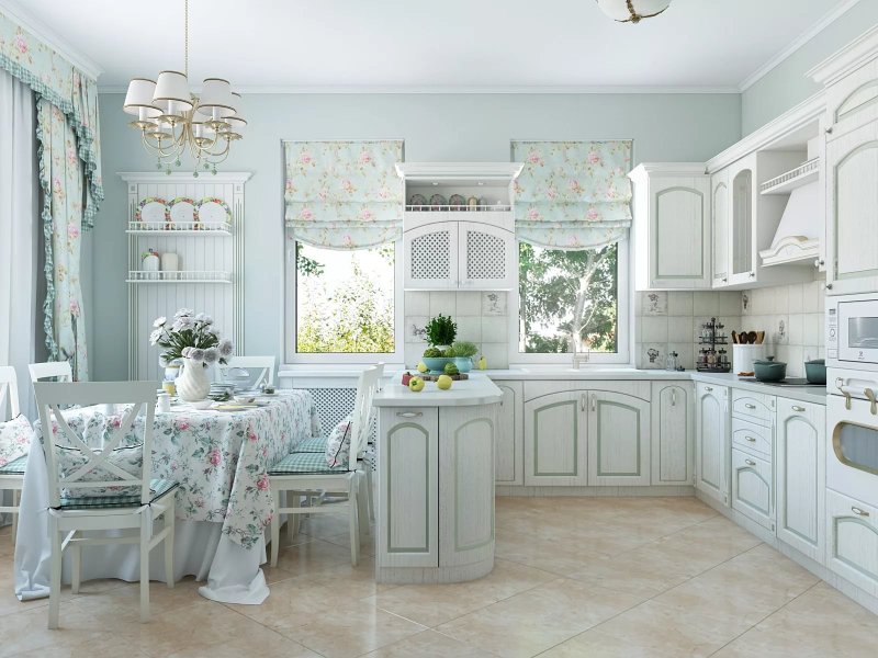 Provence style in the interior of the kitchen