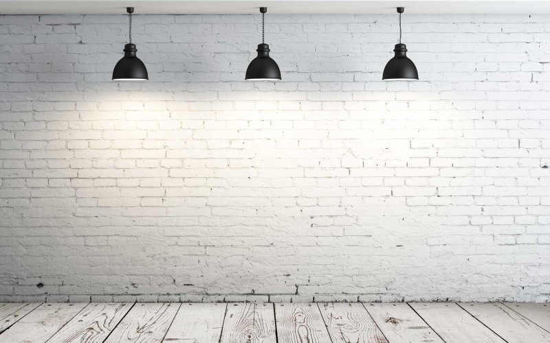 White brick wall in the style of loft