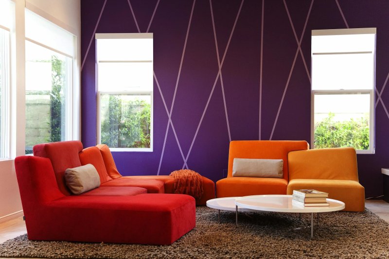 Bright colors in the interior