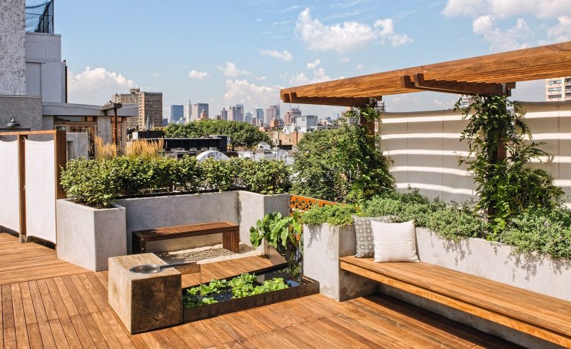 Roof terrace design