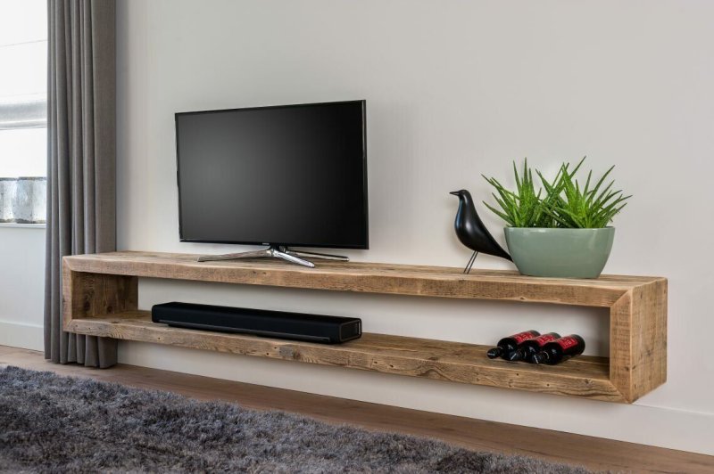 Shelf under a tree of wood