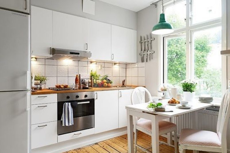 Small kitchen in the Scandinavian style