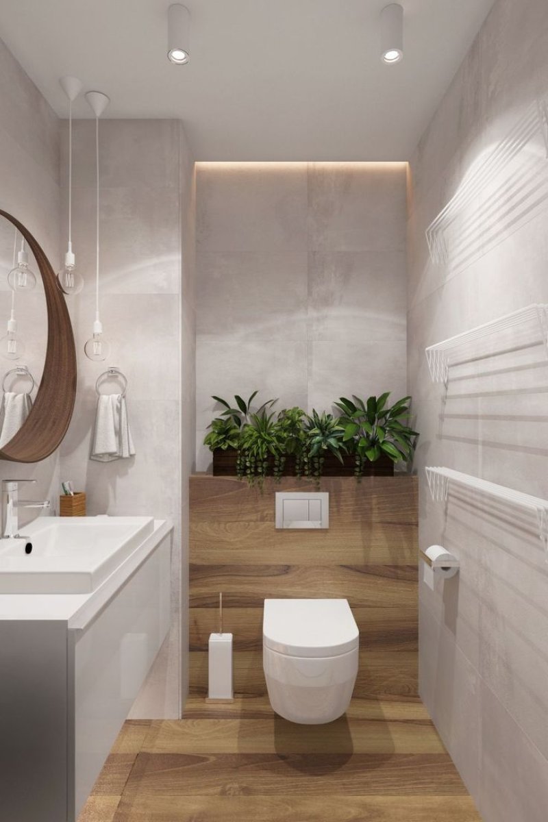 The interior of the bathroom in a modern style