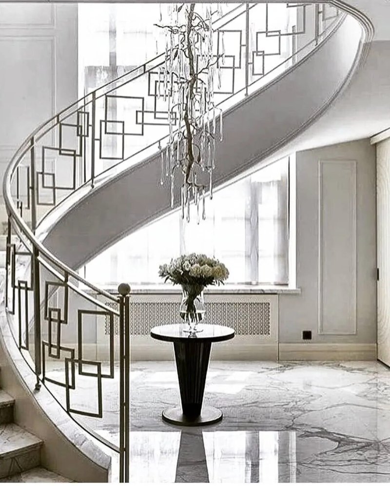 The modern design of the stairs