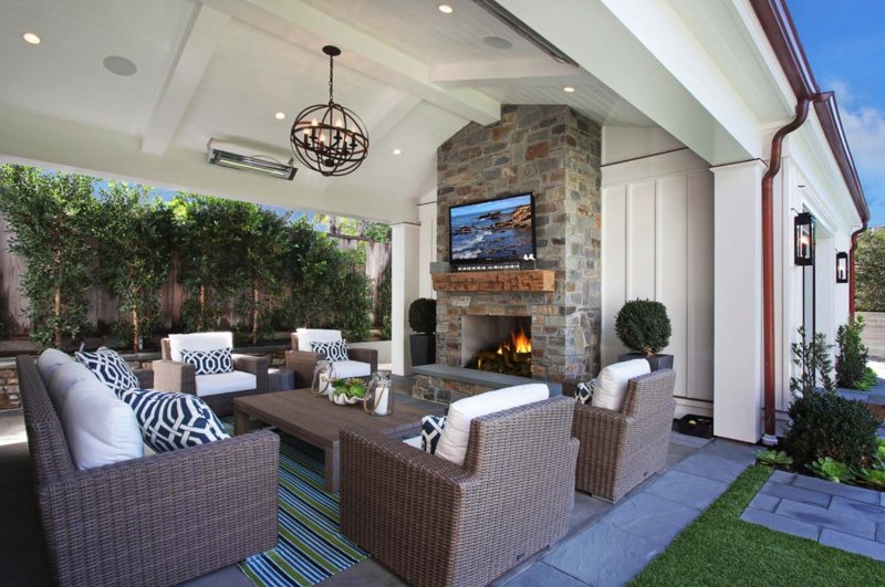 Living room with a terrace