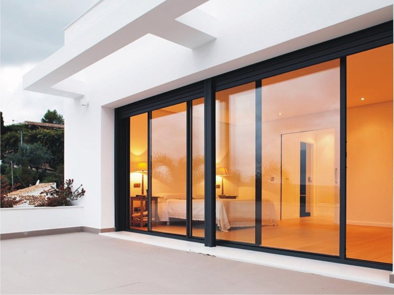 Sliding aluminum doors