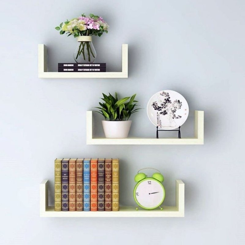 The shelf is decorative wall