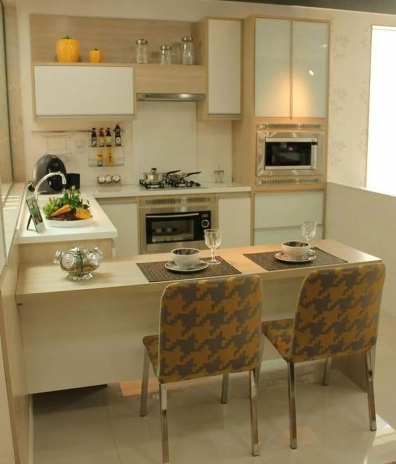 The interior of the kitchen is modern