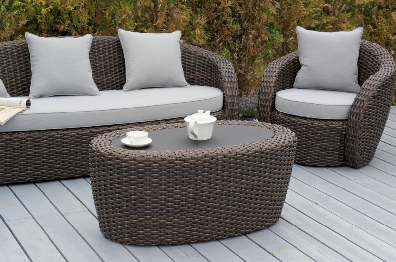 Wicker furniture made of artificial rattan