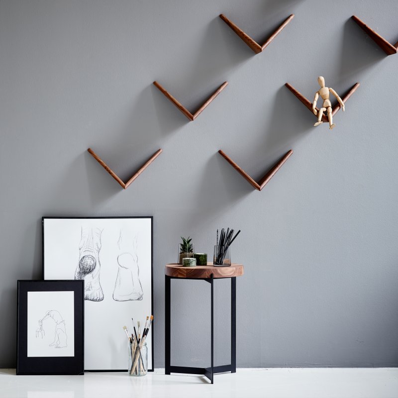 Designer shelves on the wall