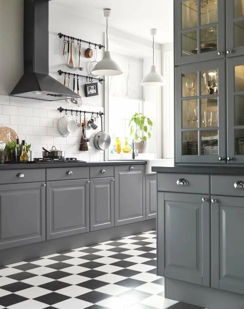 Kitchen Ikea Budin Gray