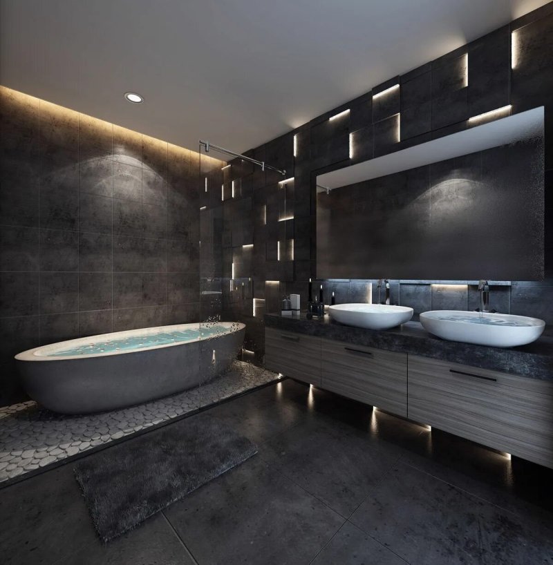 Bathroom in a modern design design