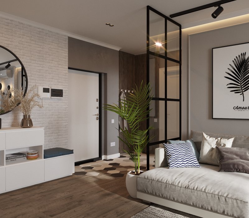 Design of apartments in a modern style